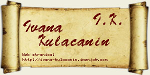 Ivana Kulačanin vizit kartica